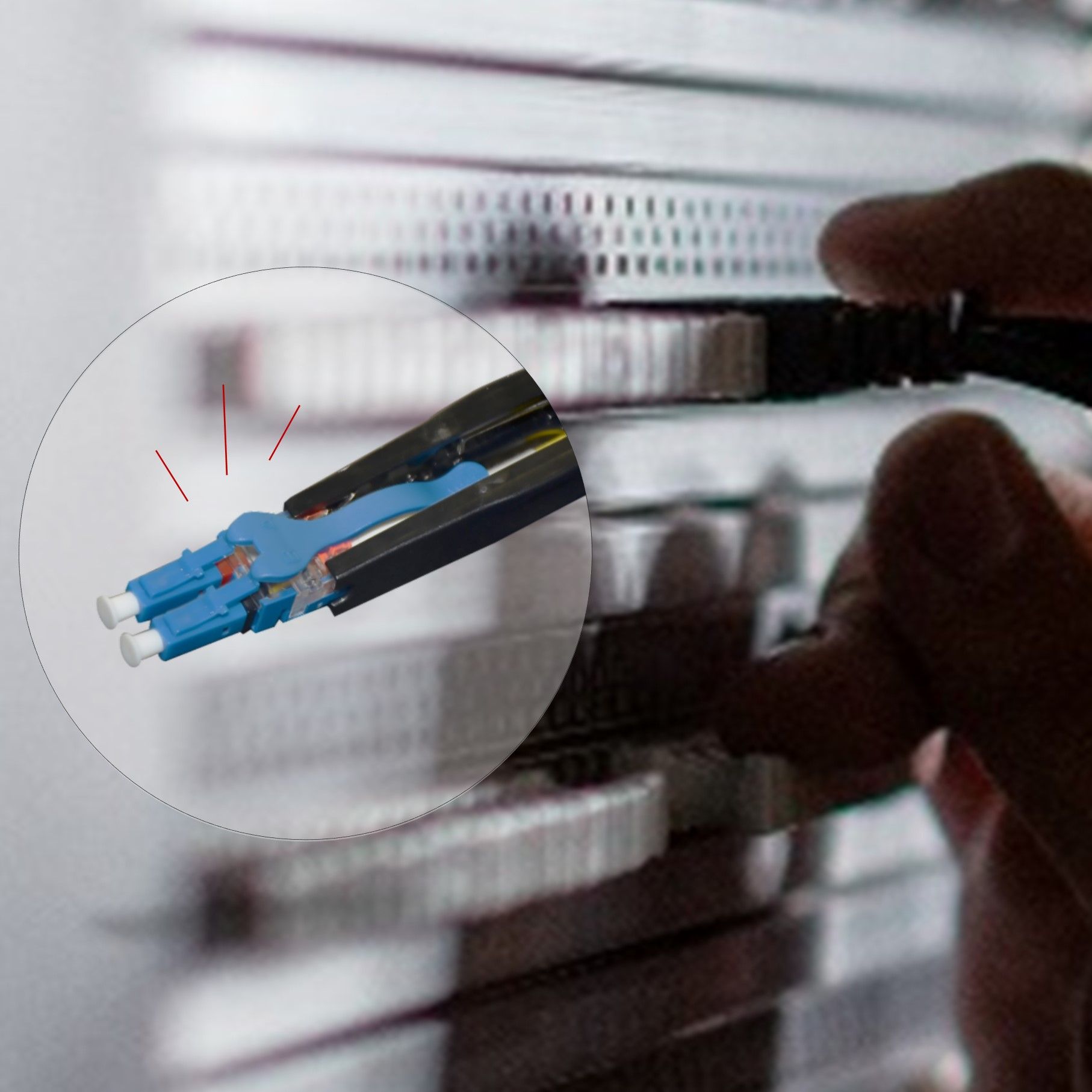 OM3 LC LED Trackable Fiber Patch Cable Custom Copper & Fiber Optic
